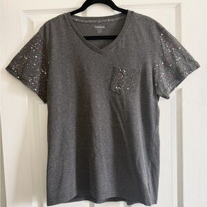 Carbon Gray Speckled Short Sleeve Tee